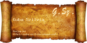Guba Szilvia névjegykártya